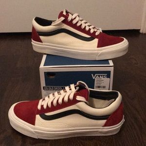 vans red dahlia old skool